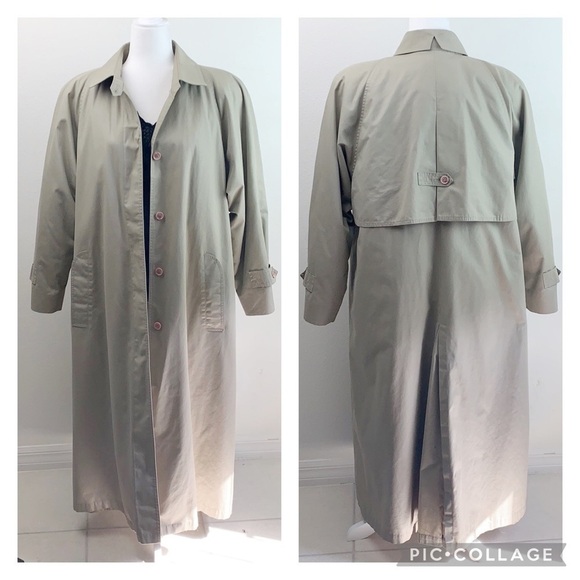 London Fog Thinsulate zip out quilted lining, classic tan trench coat EUC - Picture 1 of 14